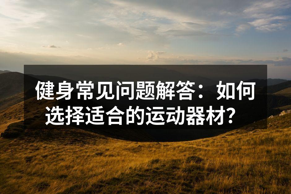 多种运动器材可供选择
